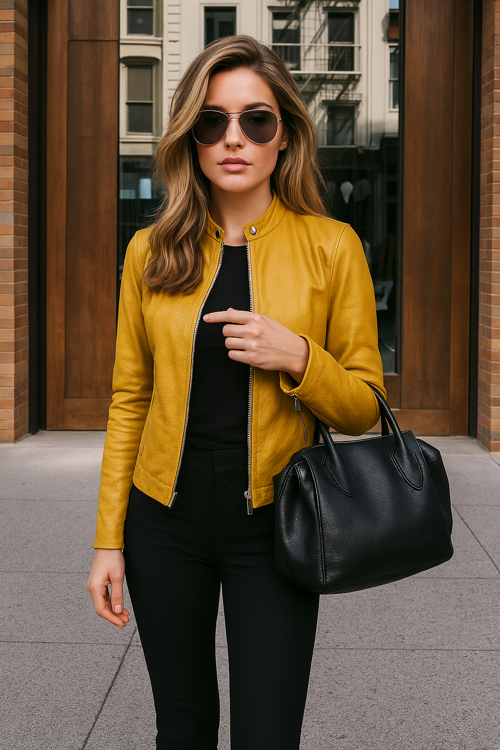 Persia | Slim Fit Leather Biker Jacket