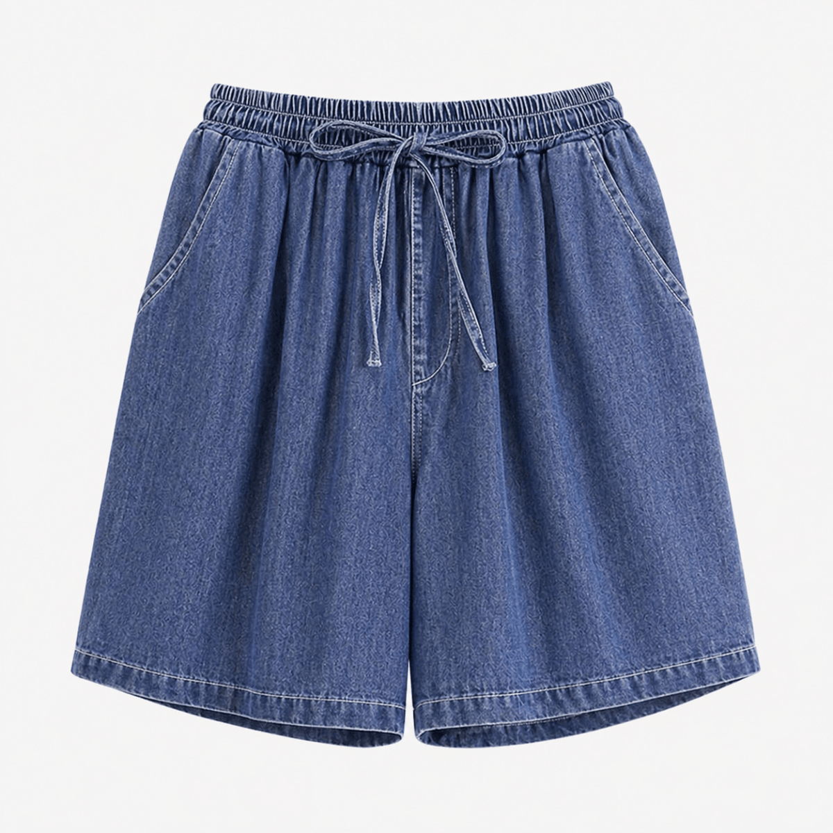 Calindra | Relaxed Denim Elastic Waist Shorts Women