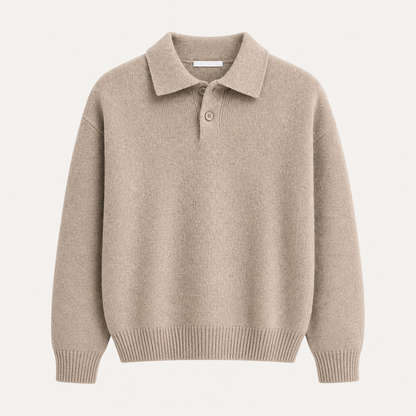 Enzo | Relaxed Knit Polo Sweater