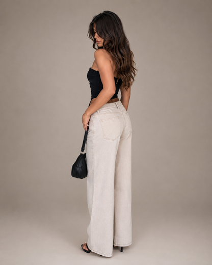 Sadie | Low Rise Wide Leg Jeans