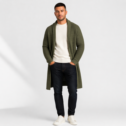 Montague | Soft Knit Stand Collar Full Zip Cardigan