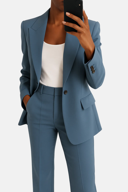 Talia | Linen Tailored Two-Piece Suit Set