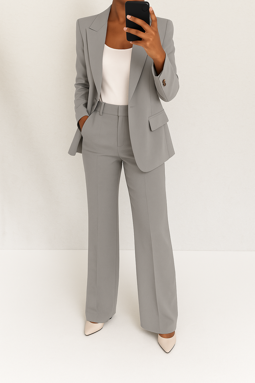 Talia | Linen Tailored Two-Piece Suit Set