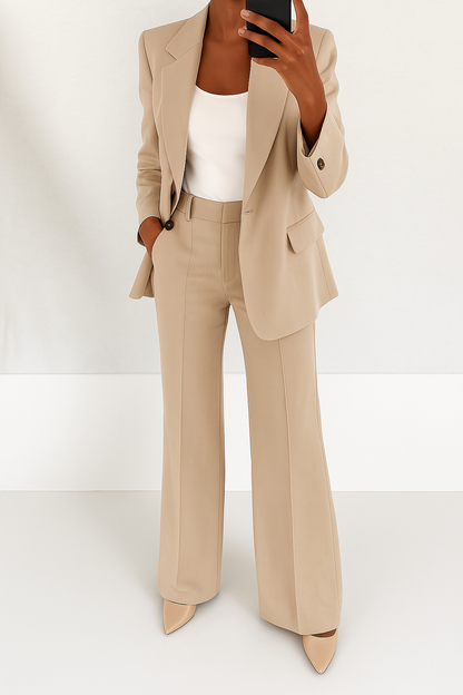 Talia | Linen Tailored Two-Piece Suit Set