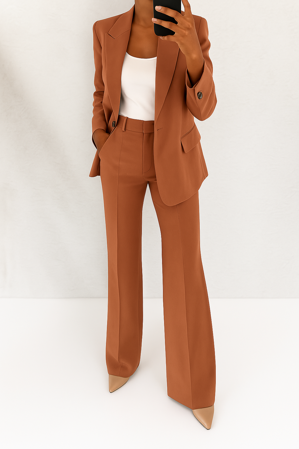 Talia | Linen Tailored Two-Piece Suit Set