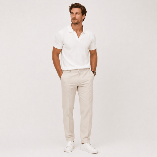 Torben | Classic Ribbed Polo Shirt Men