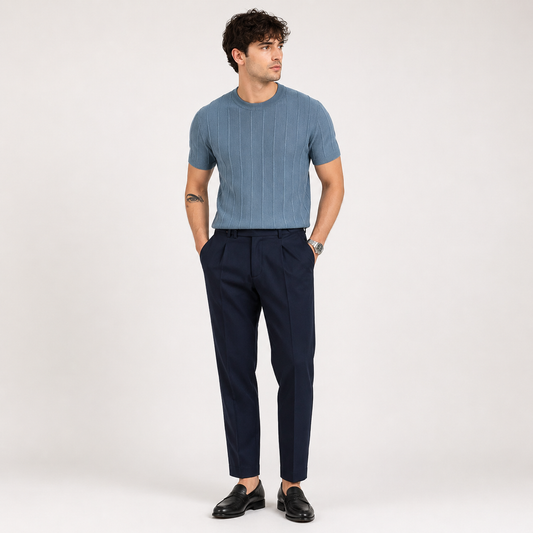 Hayes | Men's Ribbed Knit Slim Fit T-Shirt