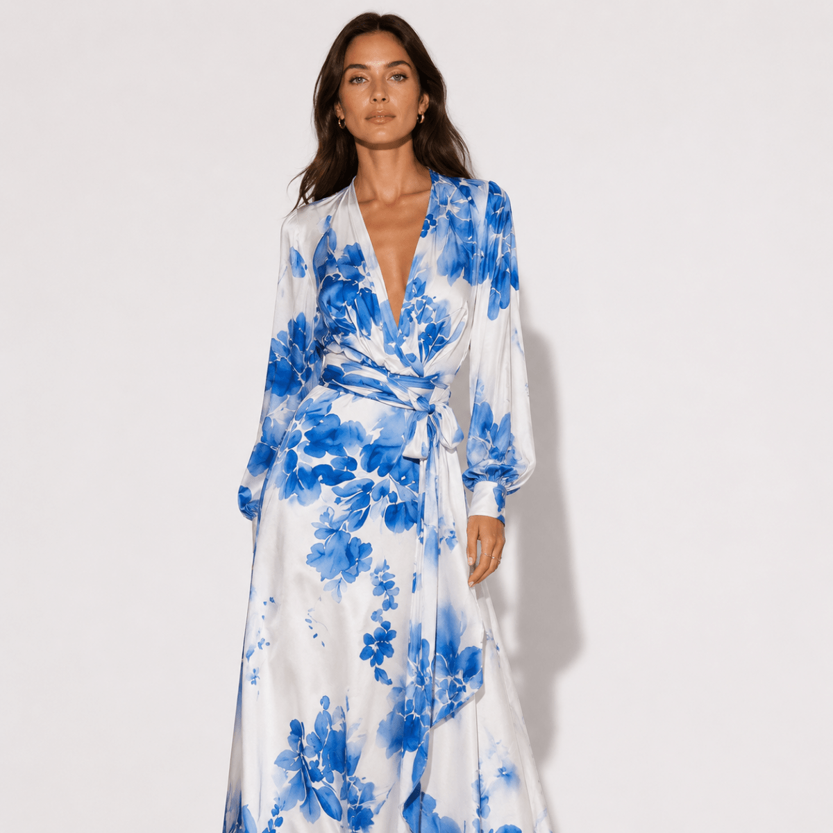 Aurora | Floral Chiffon Maxi Dress Women