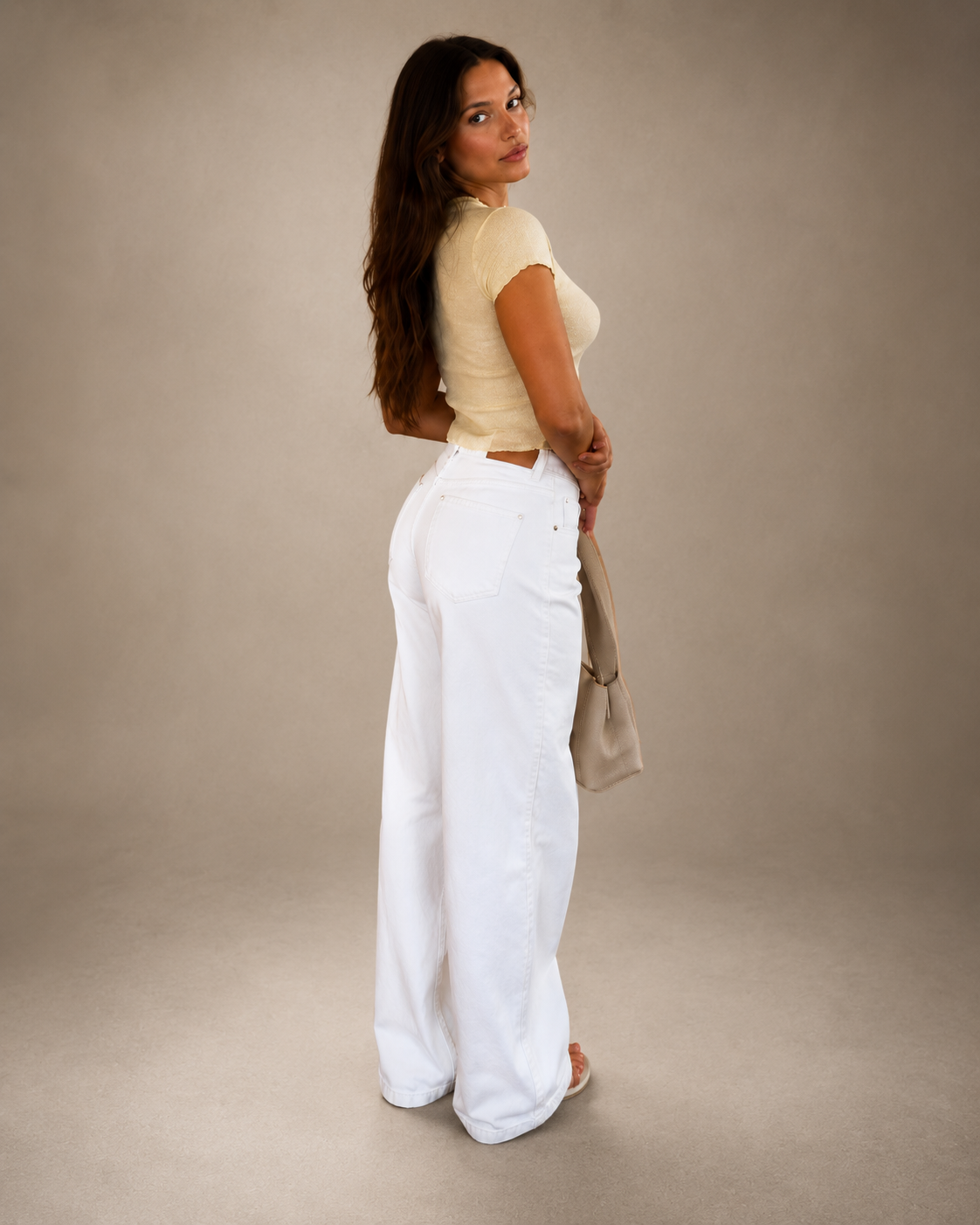 Georgia | Mid Rise Wide Leg Jeans