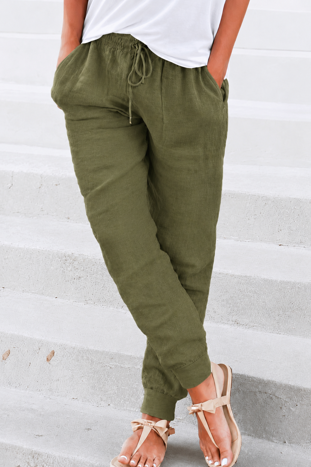 Bali | Women's Elastic Ankle Drawstring Casual Pants