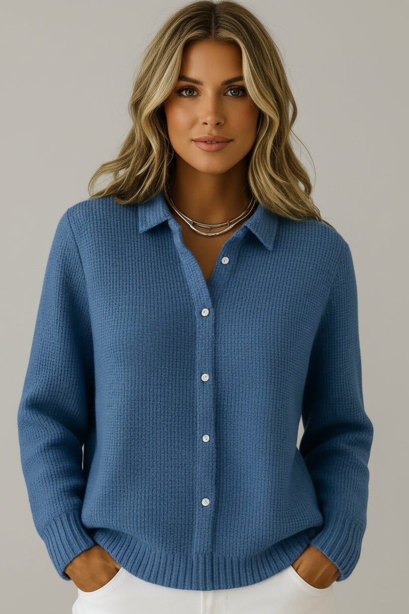 Elise | Women's Classic Knitted Collar Cardigan