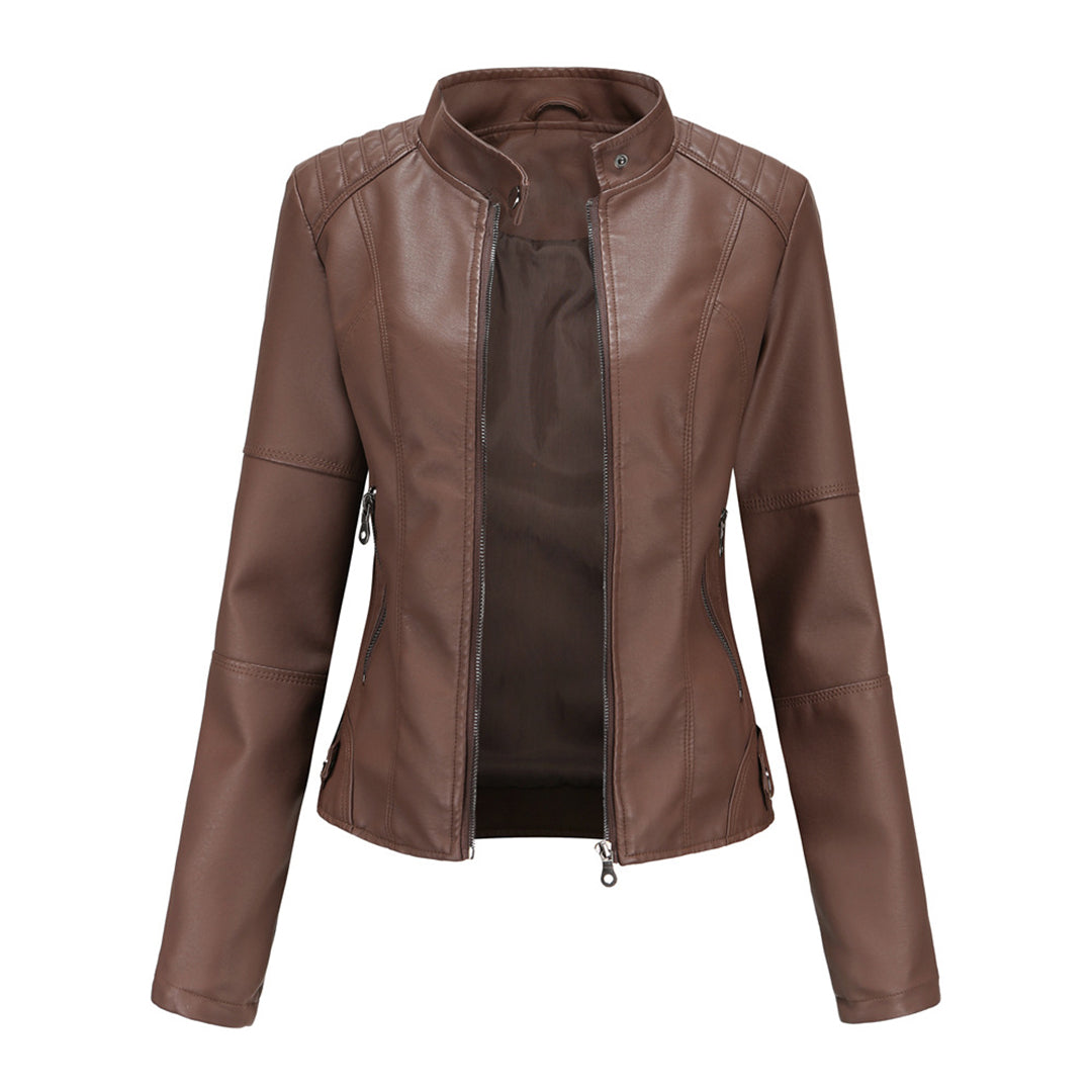 Lillian | Women's Collarless Biker Jacket