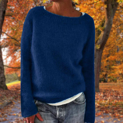 Maisie | Cosy Knit Sweater Boat Neck Long Sleeves