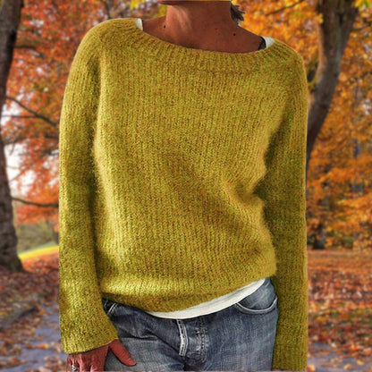 Maisie | Cosy Knit Sweater Boat Neck Long Sleeves