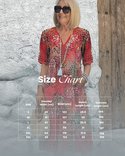Tess | Floral V-Neck Cotton Shift Sun Dress