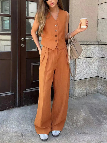 Cotton Linen Two-Piece Set