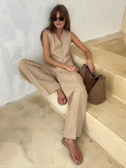 Cotton Linen Two-Piece Set