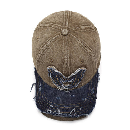 Retro Wings Denim Baseball Cap