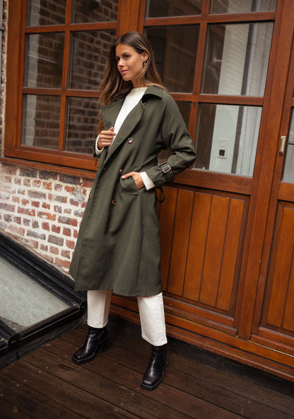 Krista | Women's Double-Breasted Long Coat