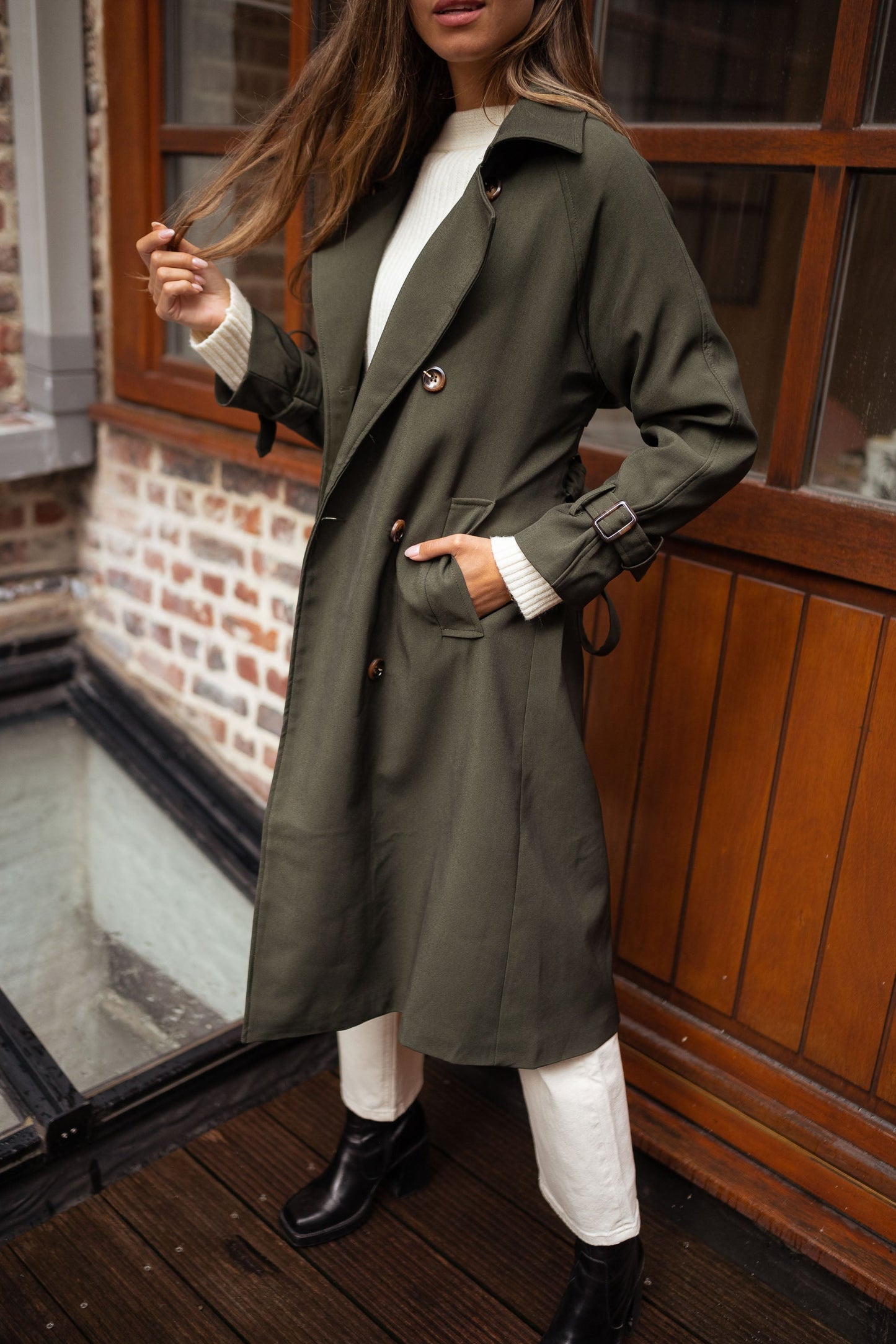 Krista | Women's Double-Breasted Long Coat
