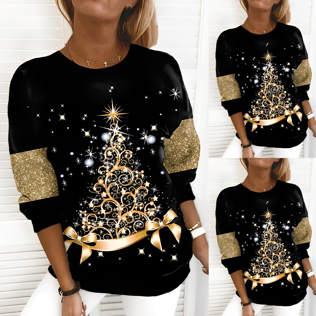 Nicola | Black Jumpers Festive Motifs Relaxed Style