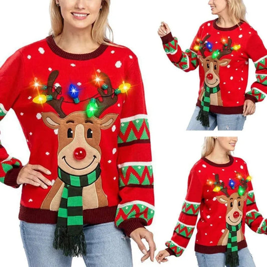 Nissa | Christmas Jumper with LED Lights Knit
