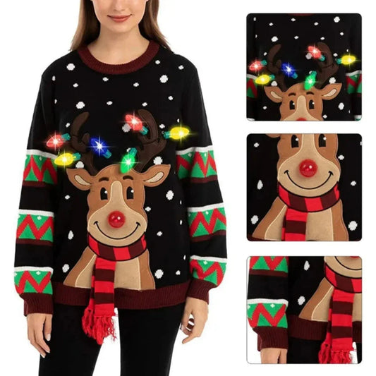 Nissa | Christmas Jumper with LED Lights Knit