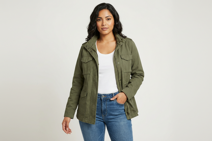 Livy | Women's Zip Utility Jacket with Flap Pockets