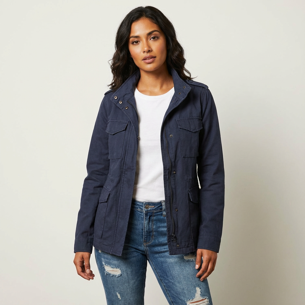 Livy | Women's Zip Utility Jacket with Flap Pockets