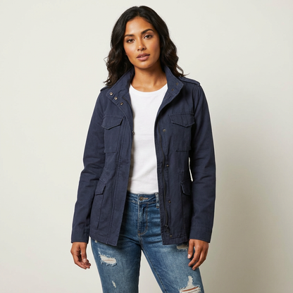 Livy | Women's Zip Utility Jacket with Flap Pockets