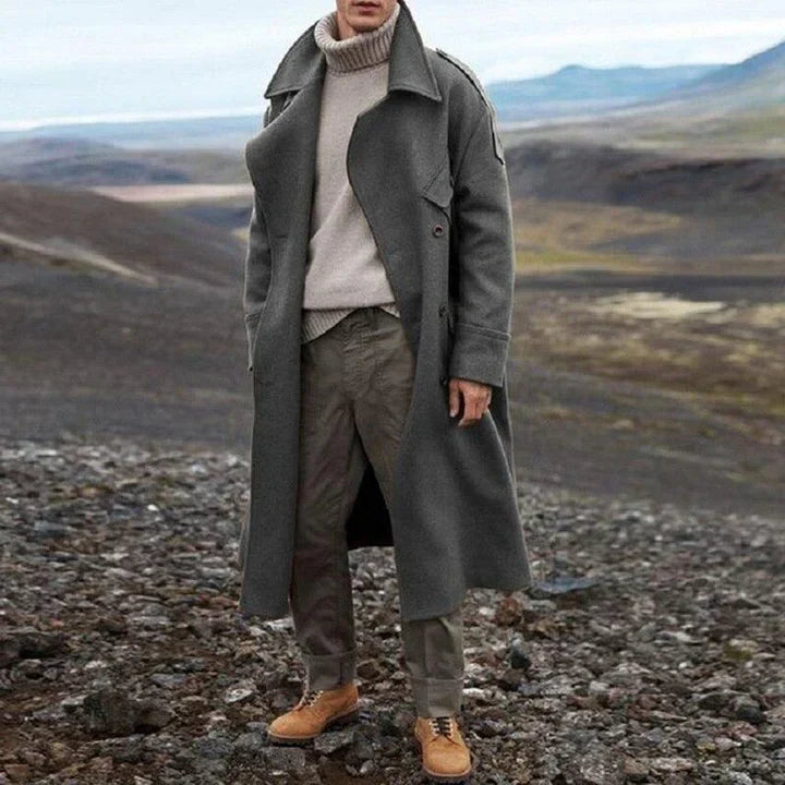 Barnaby | Double-Breasted Wool-Look Overcoat