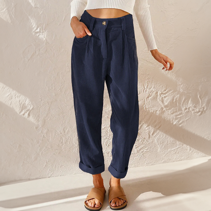 Hazel | Women's High-Waist Corduroy Pants