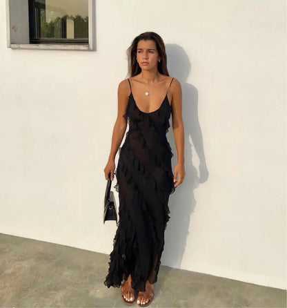 Margaux | Women's Off-Shoulder Backless Maxi Dress