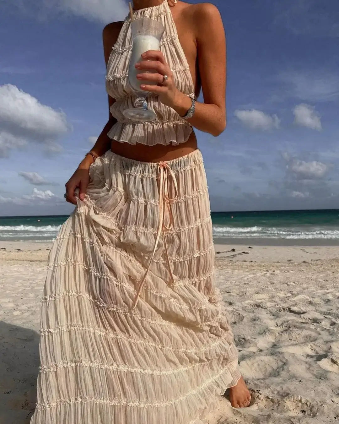 Milana | Women's Ruffle Two-Piece Set