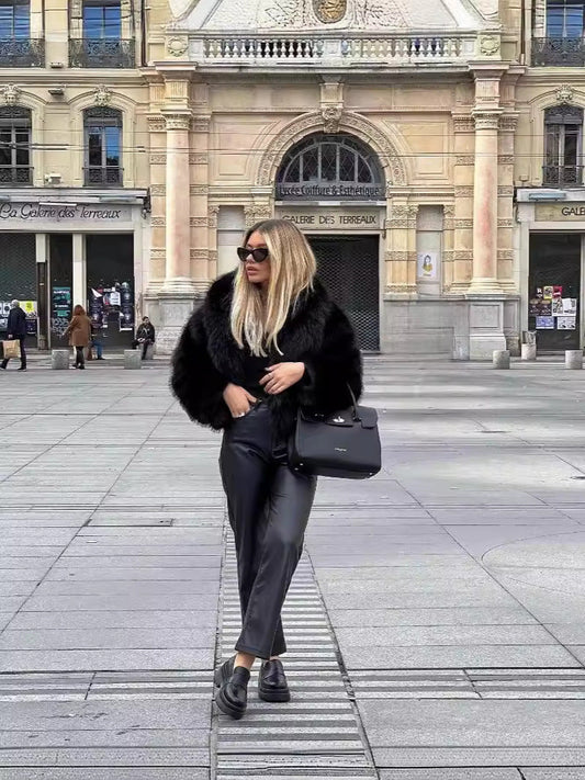 Emme | Women's Oversized Faux Fur Coat, Winter Outerwear