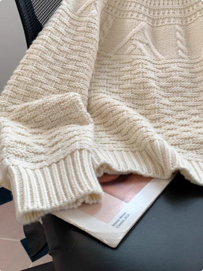 Jane | Women's Crew Neck Cable Knit Jumper