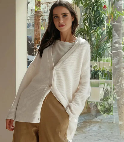 Olivia | Women's V-Neck Cashmere Cardigan