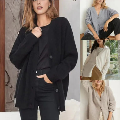 Olivia | Women's V-Neck Cashmere Cardigan