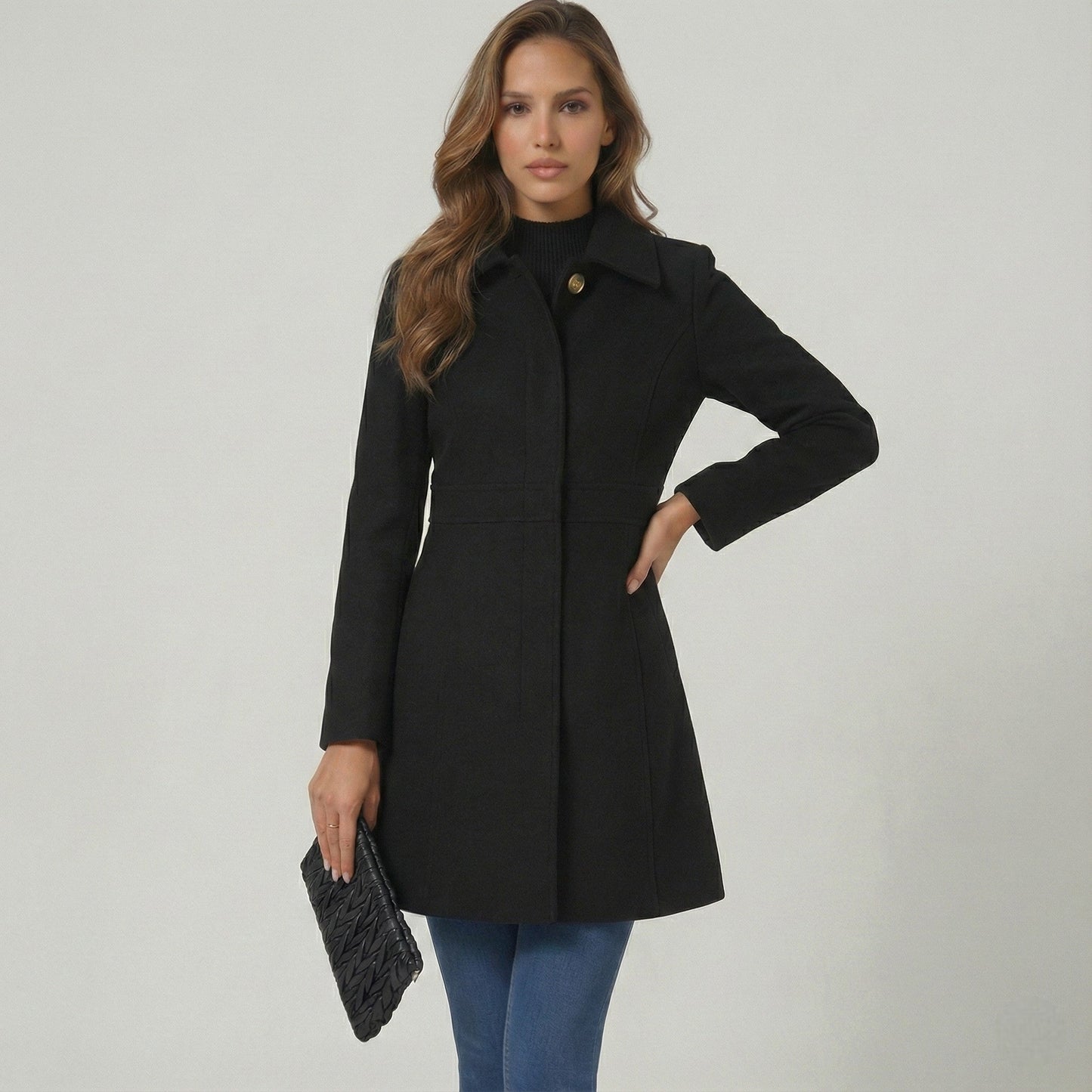 Josephine | Women's Elegant A-Line Button Coat