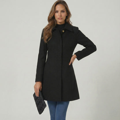 Josephine | Women's Elegant A-Line Button Coat