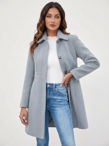 Josephine | Women's Elegant A-Line Button Coat