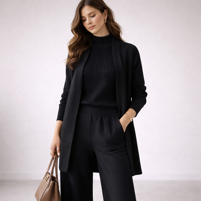 Seraphina | Soft Knit Three Piece Lounge Set with Cardigan