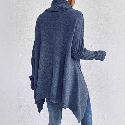 Cozy Oversized Cashmere Turtleneck Sweater for Women