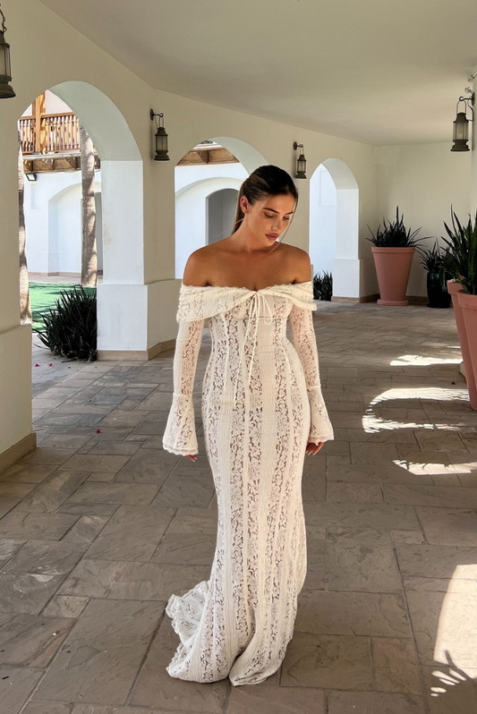 Sarai | Women's Off-Shoulder Lace Maxi Dress