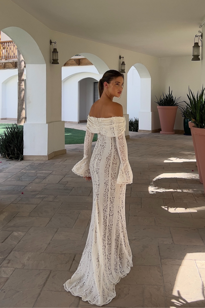 Sarai | Women's Off-Shoulder Lace Maxi Dress
