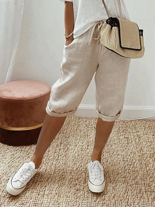 Ava | Women's Linen Bermuda Shorts for Spring