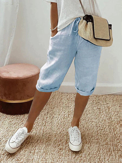 Ava | Women's Linen Bermuda Shorts for Spring