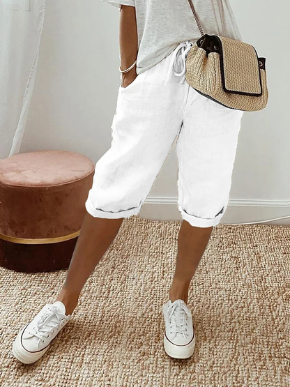 Ava | Women's Linen Bermuda Shorts for Spring