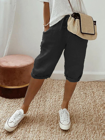 Ava | Women's Linen Bermuda Shorts for Spring