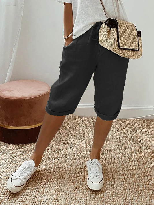 Ava | Women's Linen Bermuda Shorts for Spring